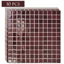 shiny home 10pcs Self-Adhesive Waterproof Splash-Proof Wallpaper, Removable Polyurethane Wall Stickers, No Glue Needed, Suitable For Kitchen And Bathroom DIY Wall Decals - Red - View 8