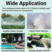 Automatic Timed Electronic Drain Valve G1/2 DN15 For Air Compressor Condensate Management AC110V - one-size - View 4