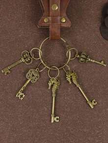 Medieval Vintage PU Keychain Pendant,Halloween Dark Style Witch Cosplay Atmospheric Accessory,Suitable For Carnival And Halloween Costume Accessories - Multicolor - View 3