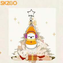 1 Set 8pcs SKZOO Cute Snowman Hat & Scarf Peripheral Keychain Pendant, Suitable For Fans Use And Gifting - Multicolor - View 5