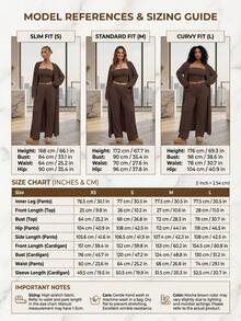 Women 3 Piece Lounge Set With Long Cardigan Coat Sleeveless Tube Top And Wide Leg Pants Matching Outfit Travel Airport Casual Streetwear LoungewearSet - 咖啡棕 - 查看 4