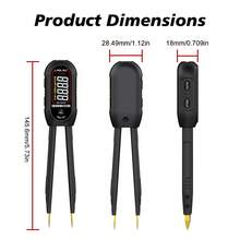 L.A.OL.A.U LAOLAU TS-800 Smart Tweezers SMD Tester Multimeter Digital Pengidentifikasi Otomatis Resistor Kapasitor Dioda Indikator Probe Berlapis Emas Tweezers Bridge Tester Pengisian Daya Tipe-C Layar LCD Besar Penahan Data Alat Pengukuran Komponen Elektronik - MultiWarna - View 6