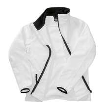 Result Womens/Ladies Core Printable Full Front Zip Softshell Jacket - White/ Black - View 3