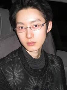 1副新款時尚個性化Y2K純欲風性感酷辣無框扭曲金屬眼鏡 - 無色 - 查看 6