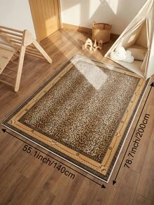 Leopard Print Style Living Room Rug, Large Size Soft, Suitable For Kitchen, Dining Room, Bedroom, Indoor/Outdoor, Office, Lobby, Non-Slip Doormat, Hallway, Study, Holiday Decor Rug - Brown - View 16