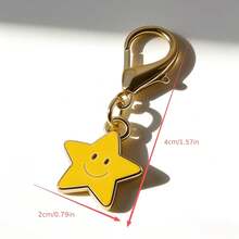18 piezas Llavero de estrella de cinco puntas - Regalo de la suerte, siempre a tu lado, lindo accesorio para bolso de mujer, accesorio de moda, elegante llavero de encanto, llavero decorativo de alta calidad, adecuado para accesorio de bolso de mujer/decoración personalizada de llave de coche/combinación de moda para fiestas, regalo de cumpleaños para amigos/familia/compañeros de clase/mamá/novia, regalo ideal, intercambio de regalos de vacaciones - Multicolor - Ver 2