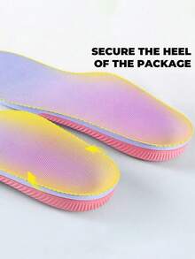 1 Pasang Sol Dalam Sepatu Olahraga Unisex Penyangga Lengkung Kaki Peredam Guncangan Nyaman, Bernapas, Menyerap Keringat, Anti-Putar, Penyangga Kaki, Untuk Musim Panas - Merah muda ungu - View 7