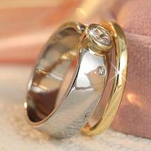Luxury Stackable Rings - With Cubic Zirconia, Everyday Party Rings - Two-color - View 5