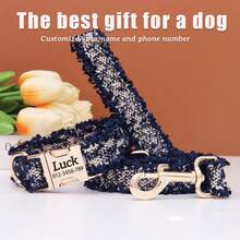 Personalized Pet Collar - Polyester Fiber Customizable Name & Phone Number Etc. - Pet Collar, Suitable For Small, Medium And Large Dogs, Best Gift For Dogs, Daily, Holiday, Best Gift For Friends And Family - Multicolor - View 11