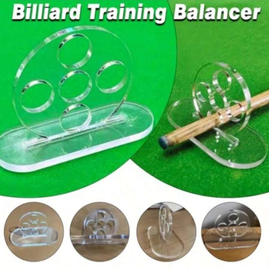 2 Set Entrenador de Golpe de Taco de Billar Transparente de 5 Agujeros, Equilibrador de Entrenamiento de Billar para Práctica de Disparo , Herramienta de Corrección de Entrenamiento - Multicolor - Ver 1