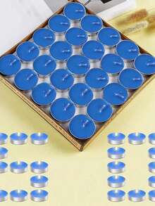 50-Pack Unscented Tea Light Candles | 4-Hour Burn Time, White, Smokeless & Dripless, Small Candles | Long-Lasting For Home, Weddings, Events, Emergencies | Bulk Pack Small Candles - Multi-colored Candles - View 13