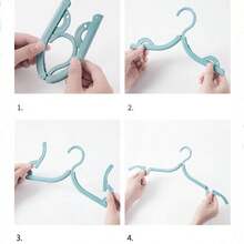 Foldable Travel Clothes Hangers Portable Laundry Rack With Storage Bag For Business Trip Dorm Household - Multicolor - View 5