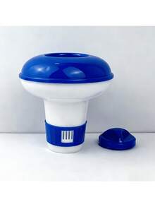 5 Inch Floating Chlorine Dispenser/Floating Dispenser Pool/Chlorine Tablet Bucket Pool/Floating Dispenser Chlorine Dispenser/Suitable For Indoor And Outdoor Pools SPA/Blue And White Color - A - View 6