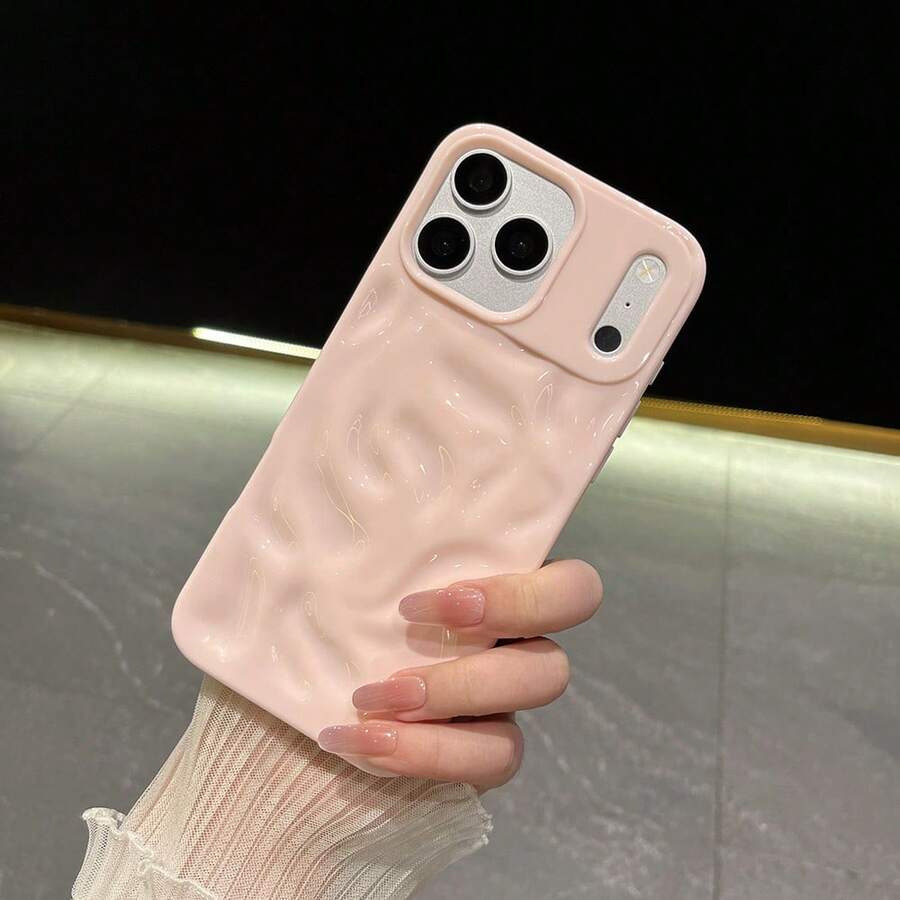 DECOPHONE Large Pores Meteorite Patterns Are Suitable For The New Apple 17 Series Fashionable And Simple Phone Cases, The 15plus Best-Selling Protection Case, And The 11-Style Mobile Phone Protection Cover. - Pink - View 1