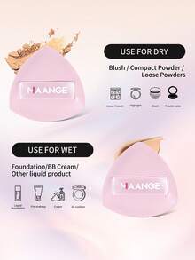 MAANGE 1/4pcs High Absorbency Triangle Powder Puff, Professional Portable Travel Makeup Sponge, Dry & Wet Use, Foundation Powder Puff, Facial Makeup Tool, Gift For Women And Girls - Multicolor - View 7