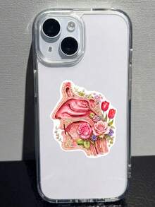 50Pcs Watercolor Floral Human Anatomy Organ Stickers, Vintage Medical Skeleton Tissue Floral Decals, Realistic Heart Brain Lung Bone Nerve Rose Peony Wildflower Stickers For Journal, Envelope, Laptop, Scrapbook & Medical Student Crafts - Multicolor - View 5