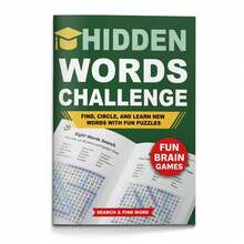 Hidden Word Challenge Journal, Visual Word Search And Vocabulary Learning Workbook, Paper Puzzle Journal For Focus Training, Word Recognition, Visual Scanning And Quiet Desk Activity, Suitable For Home Learning, Classroom Practice And Travel Back To School - Visual Vocabulary Search - View 10