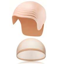 Bald Head Costume Accessories Set, Includes Latex Bald Cap And Nylon Wig Cap, Suitable For Halloween, Christmas, Carnival, April Fool''s Day Parties - Multicolor - View 20