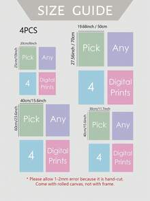 4pcs/Set Poster Kanvas Foto Tanpa Bingkai yang Dipersonalisasi, Dekorasi Rumah, Hadiah Kreatif yang Disesuaikan, Dekorasi Dinding Seni Kanvas yang Disesuaikan, Bagikan Kenangan Favorit dan Momen Paling Berharga Anda, Hadiah untuk Teman dan Keluarga, Dekorasi Hari Valentine - MultiWarna - View 2