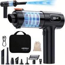 SUITU Aspiradora portátil inalámbrica para vehículos, recargable por USB, aspiradora multifuncional para coche con iluminación LED, aspiradora ligera adecuada para coches, hogar, polvo y pelo de mascotas., 11.1V 2000mAh - Sin cable - Ver 3