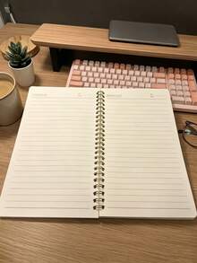 Mint Green Daisy Floral Cover Spiral Bound Notebook, Suitable For Diary Or Daily Planner, Creative Coil Binding Design, Premium Lined Paper, Perfect For Daily Recording School Supplies - One Size - View 10
