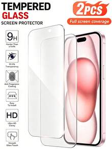 2片裝超耐用全螢幕HD鋼化玻璃螢幕保護貼，相容於17/17Pro/17Air/17e/17Pro Max、16/16Pro/16Plus/16Pro Max、15/15Plus/15Pro/15Pro Max、14/14Plus/14Pro/14Pro Max、13 Mini/13/13Pro/13Pro Max、12 Mini/12/12Pro/12Pro Max、11/11Pro/11Pro Max，防刮、防摔、防指紋，9H硬度，易於安裝 - 黑色 - 查看 40