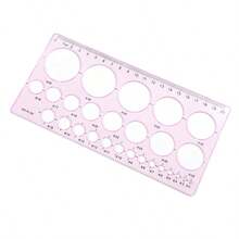 Acrylic Multi-Circle Template Ruler, 20cm Geometric Circular Hole Measuring Template, Multi-Diameter Circle Drawing Scale, Suitable For Student Drawing Art DIY Crafts - Single Piece - View 1