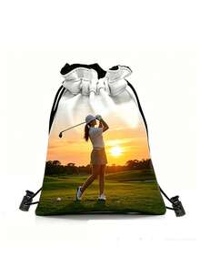 Golf Ball Drawstring Storage Bag, Highly Attractive Lightweight Outdoor Waterproof Waist Bag With Hook - Multicolor - View 6