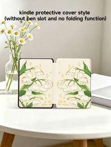 Lantern Flower Pattern Protective Case Compatible With IPad Air 8(M4)2026(11-Inch), Air 4/5 10.9 Inch, 7/8/9th 10.2 Inch, Built-In Pencil Slot Compatible With Samsung Tab S6 10.4 Inch, Compatible With Kindle 11th Gen(2022/2024), Kindle Clara 2E, Clara Colour, Clara BW (6-Inch) And Libra Colour (7-Inch),Cute Girly And Stylish Design, Birthday And Holidays. - Multicolor - View 9