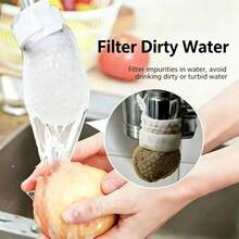 Filter Keran Jaring Nilon Penghilang Karat dan Kotoran, Kantong Pemurnian Air, Aksesori Pipet Wastafel Dapur Kamar Mandi Rumah Universal - View 5