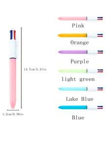 Custom Personalized Multipurpose Pen,, 4-In-1 Multicolor Pen, Cartoon Multicolor Neutral Pen, Simple Portable Multifunctional Writing Pen, Cute Retractable Nurse Pen, Colorful Stationery Pen For Students And Office - Multicolor - View 7