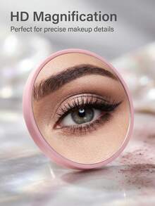 30x Dual Suction Cup Magnifying Glass; HD Portable Makeup Mirror; Anti-Acne And Pore Home And Travel Beauty Magnifying Glass; Valentine's Day And Christmas Gift - Multicolor B - View 2