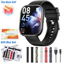 Hwagol 7 Interchangeable Straps relogios feminino Smartwatch Gift Set with Bluetooth call 100+ multi-sports modes Sleep pedometer Men Smart watch with outdoor walking/weather forecast Men Women's Smart Watch for IOS Android Perfect For Sports & Gift - View 2