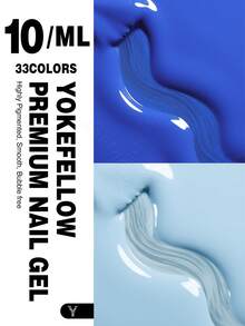 YOKEFELLOW 3pcs Blue Gel Nail Polish, Summer Blue/Royal Blue/Sky Blue Nail Holiday Nail Highly Pigmented Semi-Permanent Gel Nail Polish Soakable UV Light Cured Suitable For Nail Salon DIY Women Girls - Multicolor - View 5