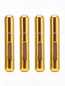 4pcs 8ML Blank Perfume Spray Bottles, Refillable Perfume Spray Bottles, Mini Spray Bottles, Compact Pocket Perfume Bottles, Scent Pump Shell, Portable Vacuum Perfume Containers, Suitable For Travel, Living Room, Bedroom, Bathroom Decor, Travel Supplies, Wedding, Party, Birthday, Gifts For Men, Mothers, Fathers, Friends, Happy New Year, Accessories, Fun Gifts - Yellow - View 5