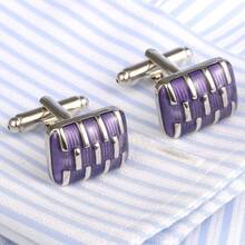 1 Pair Cufflinks For Man, Decorative Shirt Sleeve Accessory For Wedding Business Party Formal Occasions - Multicolor - View 2