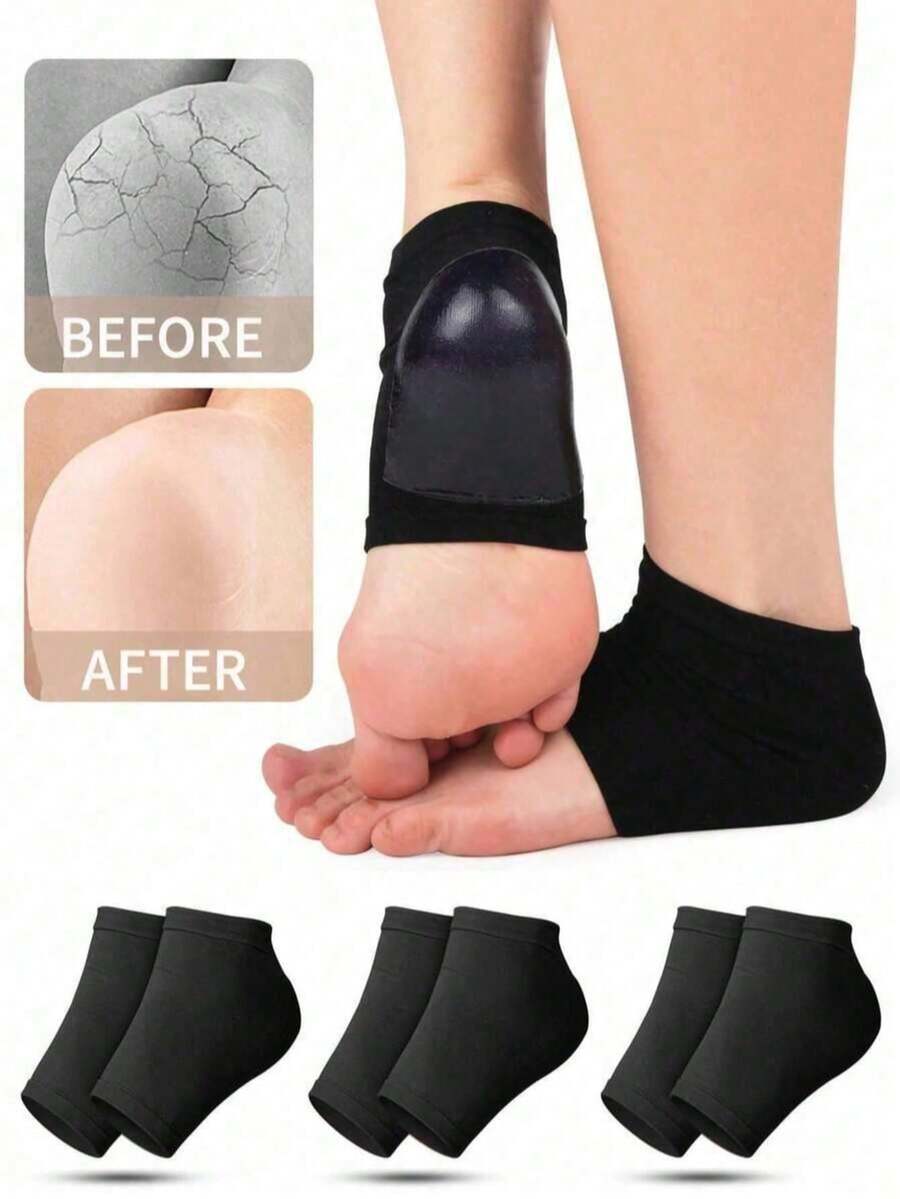 1 Pair Moisturizing Foot Spa Socks, Gel Heel Open Toe Socks, Prevent Heel Cracking, Foot Moisturizing Socks, Suitable For Men And Women