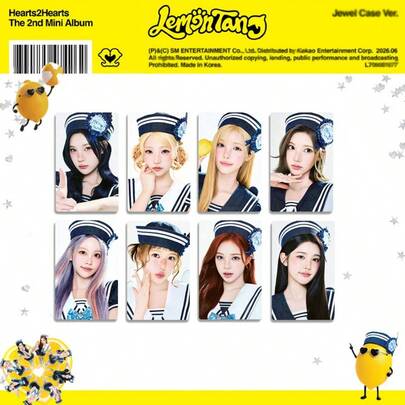 8pcsLemonTang Hearts2Hearts Sailor Uniform Copy Card Second Mini Album Lomo Card, Photo Card