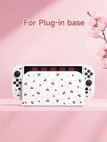 1件紅色波點與櫻桃圖案保護殼，相容於Switch2 /Switch NS/Switch OLED/Lite，相容於Switch/Switch 2遊戲主機配件，收納袋、卡槽底殼，保護您的遊戲主機，適合Switch玩家的最佳禮物 - 多色 - 查看 4