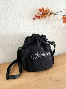 Custom Nylon Casual Crossbody Bag For Women, Fashionable Drawstring Bucket Bag, Versatile Phone Pouch For Outings, Functional Drawstring Bucket Bag - Multicolor - View 4