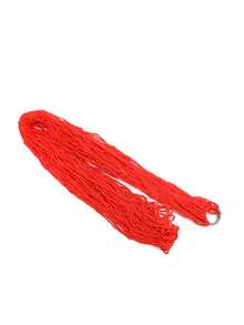 1pc Lightweight Nylon Mesh Single Portable Rope Hammock, Outdoor Camping Beach Backyard Garden Tree Hanging Swing Bed, Travel Relaxation Accessory - A - View 9