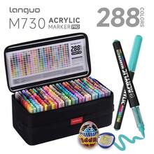 Languo New Color Series Heavy Ink Painting Pens, 288/192/96/72/48/9 Rich Ink Marker Pen Set, Skin Tone And Pastel Color Assortment Available, Soft Liquid-Flow Tip, Vibrant Colors, Strong Coverage, Suitable For Art Students And Artists, Applicable To Canvas, Rock Painting, Wood, Stone, Glass, Ceramic, Fabric Painting, DIY Crafts, Creative Graffiti Creation. Perfect Gift Set For Boys/Girls, Back To School Essential Learning Stationery - Sets - View 20