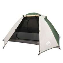 2 Person Green Polyester Dome Tent 220x133x113cm Camping Tent Sleeping Cabin Water Resistant Fabric Ventilation Window Night Picnic Festival Travel Nature Beach Holiday Forest Weekend Trip Outdoor Backpacking - C - View 3