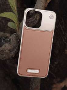 1pc Premium Fashion Leather Phone Case Frameless Protection Compatible With IPhone 17 Pro Max/17/17 Pro/16/15/14/13/12/11 Full Coverage Anti-Drop Protective Cover - Brown - View 5