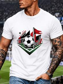 T-Shirt Graphique Champions Legends Watch Party Pour La Football Lovers Cup 2026, Idéal Pour Les Soirées De Match, Les Fêtes D'avant-Match Et Les Festivals De Supporters. - White - View 1