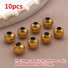 10pcs Stainless Steel Ball Crimp End Beads,Crimps Beads,2 2.4 3 4 5 6mm Stopper Spacer Beads For DIY Jewelry Making Accessories Supplies - Multicolor - View 18