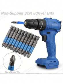 6PCS Magnetic Screwdriver Bit Set - Anti-Slip, 1/4" Hex Shank, Suitable For Electric And Manual Drills - Includes PH1, PH2, PH3, PZ1, PZ2, PZ3 Bits - Multiple Styles - View 6