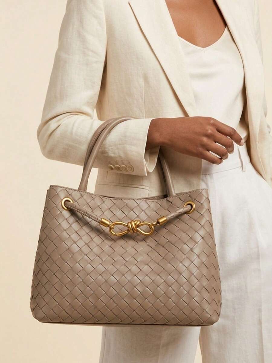 Bolso de hombro elegante 2026 Nicho Primavera Nuevo Bolso de mujer de gran capacidad Bolso versátil para ir al trabajo - Gris elefante - Ver 1