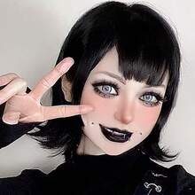 Mavis Cosplay Wigs For Women Black Reverse Bob Wig For Girls Cosplay Vampire Wigs Halloween Costume Wig - Black - View 9