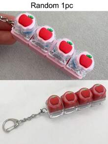 1pc Multi-Key Keycap Stress Relief Keychain - 4/9 Keys Clicker Toy, Adult Stress Relief, DIY Keyboard Style Fidget, Focus And Fun - Color - View 13